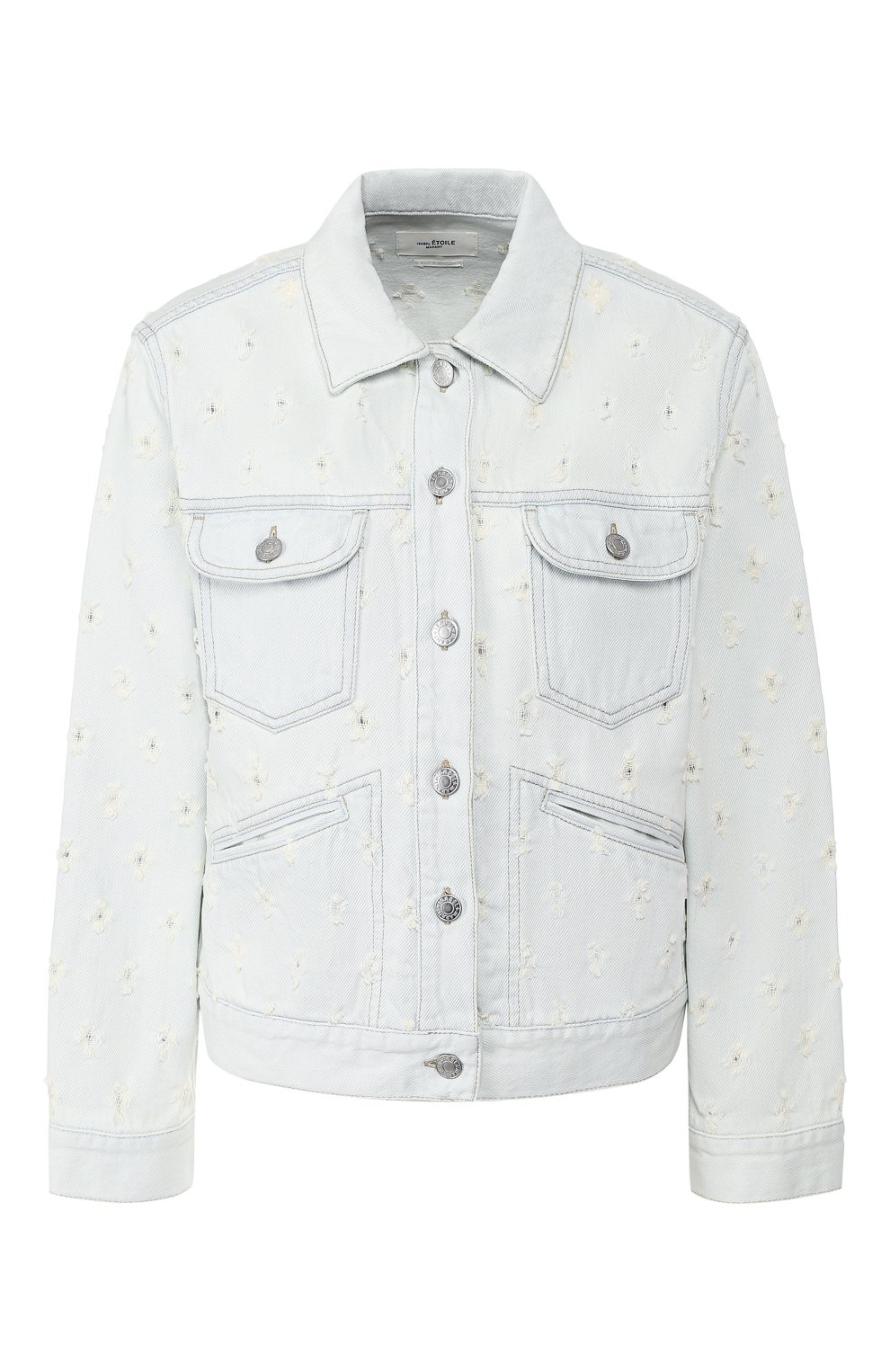 Джинсовая куртка ISABEL MARANT ETOILE голубого цвета по цене 34100 руб., арт. VE0908-19P012E/L0FTY, фото 1 Джинсовая куртка ISABEL MARANT ETOILE, арт. VE0908-19P012E/L0FTY, фото 1