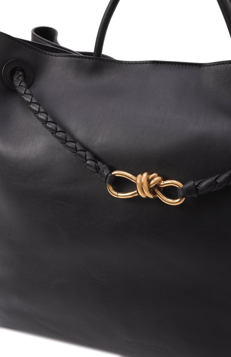 Женская сумка-тоут andiamo large BOTTEGA VENETA черного цвета, арт. 806010 V4O92 | Фото 3 (Размер: large; Материал: Натуральная кожа)