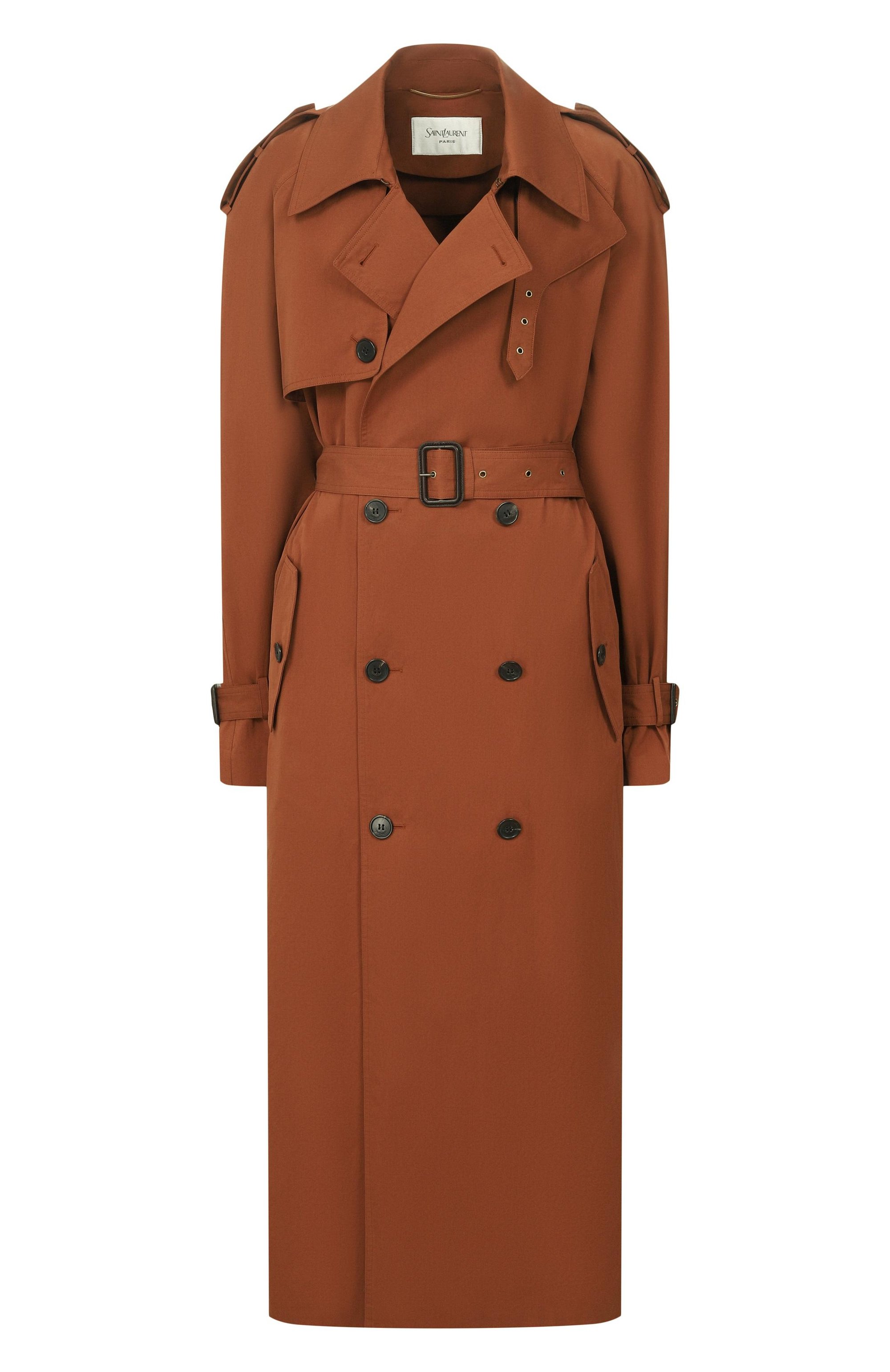 Тренч из хлопка и шелка SAINT LAURENT, арт. 851259/Y6J95, фото 1
