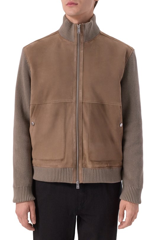 Комбинированный бомбер BOSS 50547673 Коричневый  50547673 Фото 3