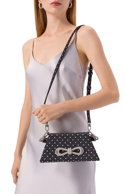 Сумка double bow samantha medium MACH & MACH, арт. PF25-B0101-D0T-BLWH, фото 2