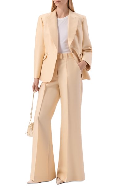 Брюки из шерсти и шелка ZIMMERMANN кремового цвета по цене 122500 руб., арт. 6490PS261, фото 2 Брюки из шерсти и шелка ZIMMERMANN, арт. 6490PS261, фото 2