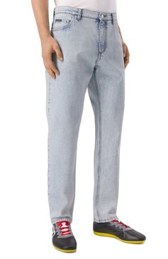 Мужские джинсы loose DOLCE & GABBANA голубого цвета, арт. GYJDAD/G8MU1 | Фото 3 (Длина (брюки, джинсы): Стандартные; Материал внешний: Хлопок, Деним; Кросс-КТ: Деним; Силуэт М (брюки): Прямые; Детали: Делаве; Стили: Повседневный)