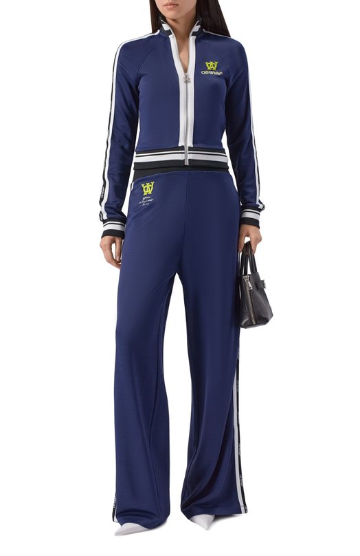 Брюки из вискозы Off-White 0WCJ005F25JER001 Синий  0WCJ005F25JER001 Фото 2