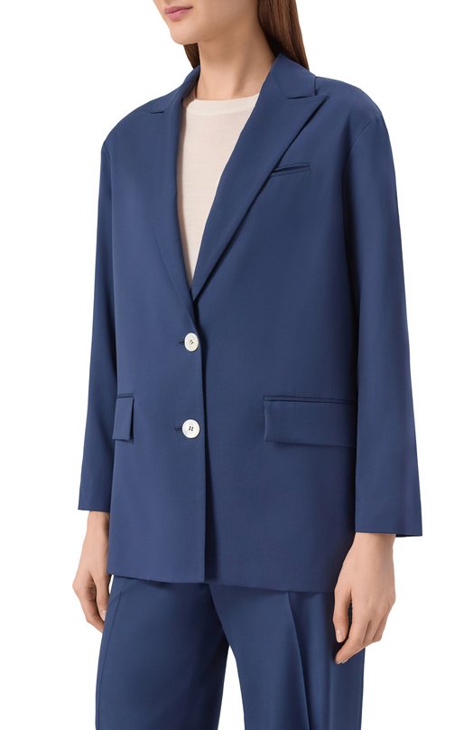 Шерстяной жакет Kiton D53502K01024_001 Синий  D53502K01024_001 Фото 3