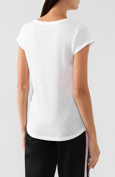 Футболка ZADIG AND VOLTAIRE белого цвета по цене 6360 руб., арт. WHTS1803F, фото 4 Футболка ZADIG AND VOLTAIRE, арт. WHTS1803F, фото 4