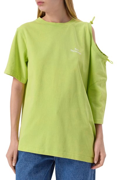 Хлопковая футболка RED SEPTEMBER зеленого цвета по цене 15000 руб., арт. 924.02.TSS08.31, фото 3 Хлопковая футболка RED SEPTEMBER, арт. 924.02.TSS08.31, фото 3