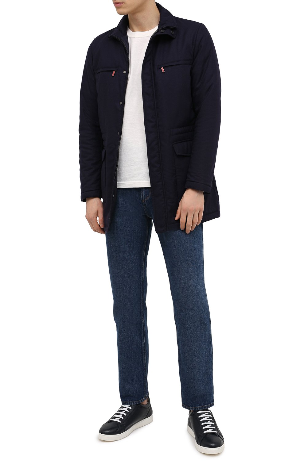 Куртка из шелка и кашемира KITON темно-синего цвета по цене 827500 руб., арт. UW0891MV07T80, фото 2 Куртка из шелка и кашемира KITON, арт. UW0891MV07T80, фото 2