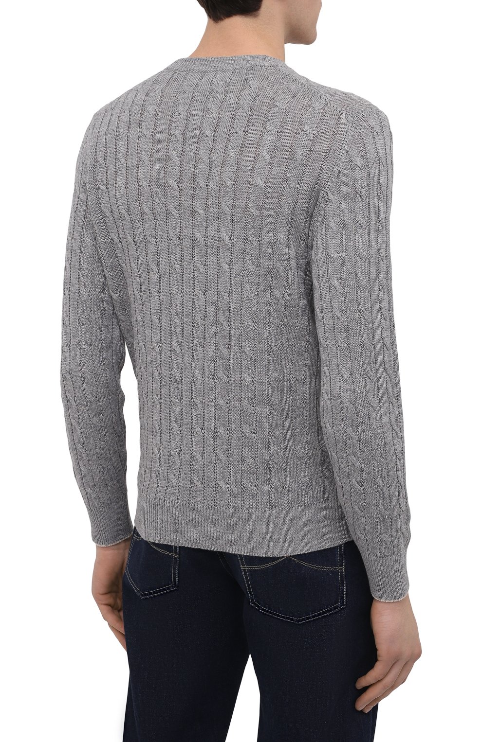 Джемпер изо льна и хлопка BRUNELLO CUCINELLI, арт. M2L76020, фото 4