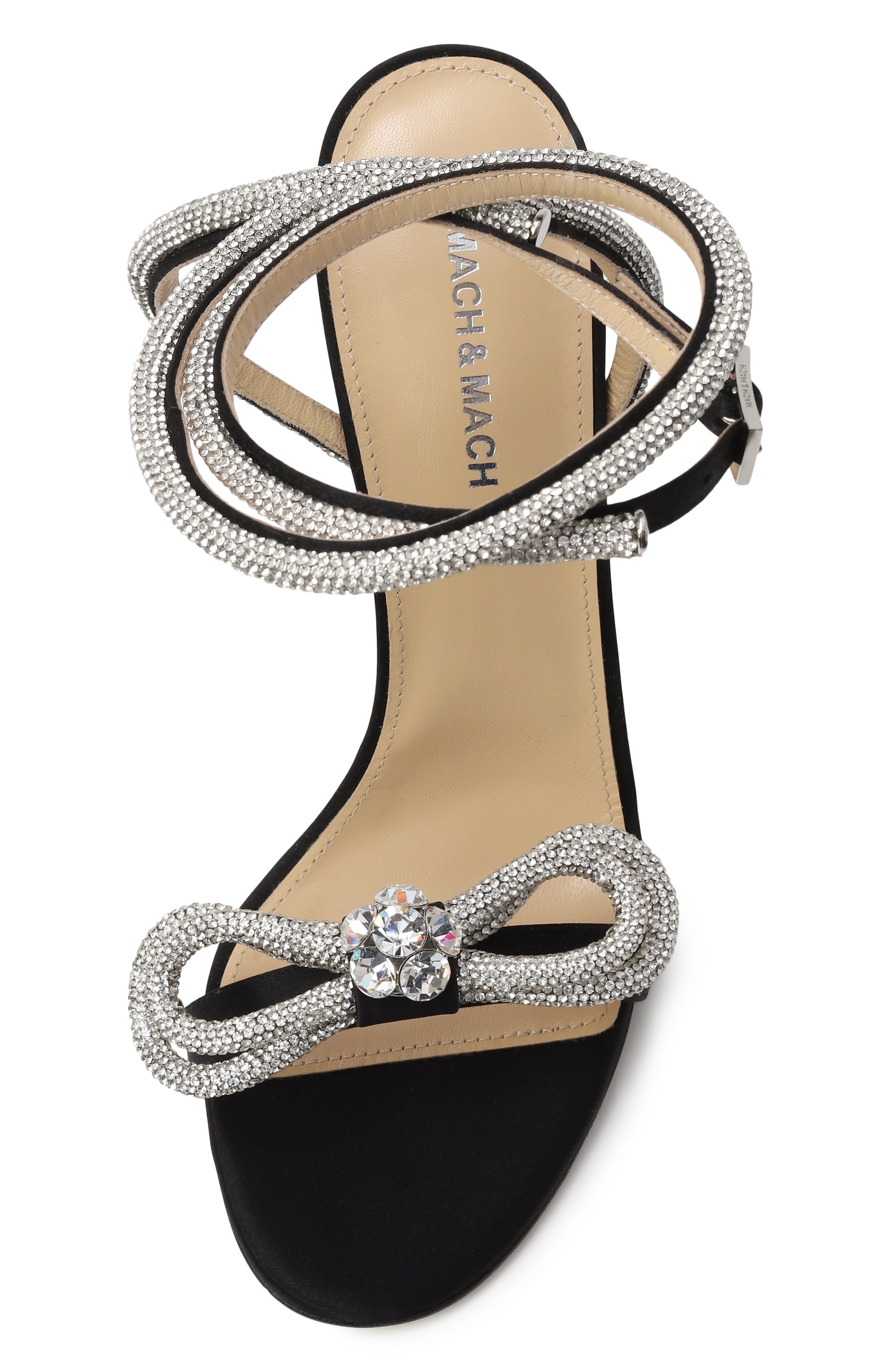 Текстильные босоножки double bow 110 MACH & MACH, арт. R24-S0444-CRP-600, фото 6