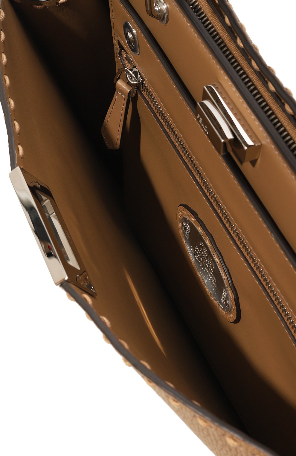 Сумка peekaboo FENDI светло-коричневого цвета по цене 648000 руб., арт. 7VA529 ARK0, фото 5 Сумка peekaboo FENDI, арт. 7VA529 ARK0, фото 5