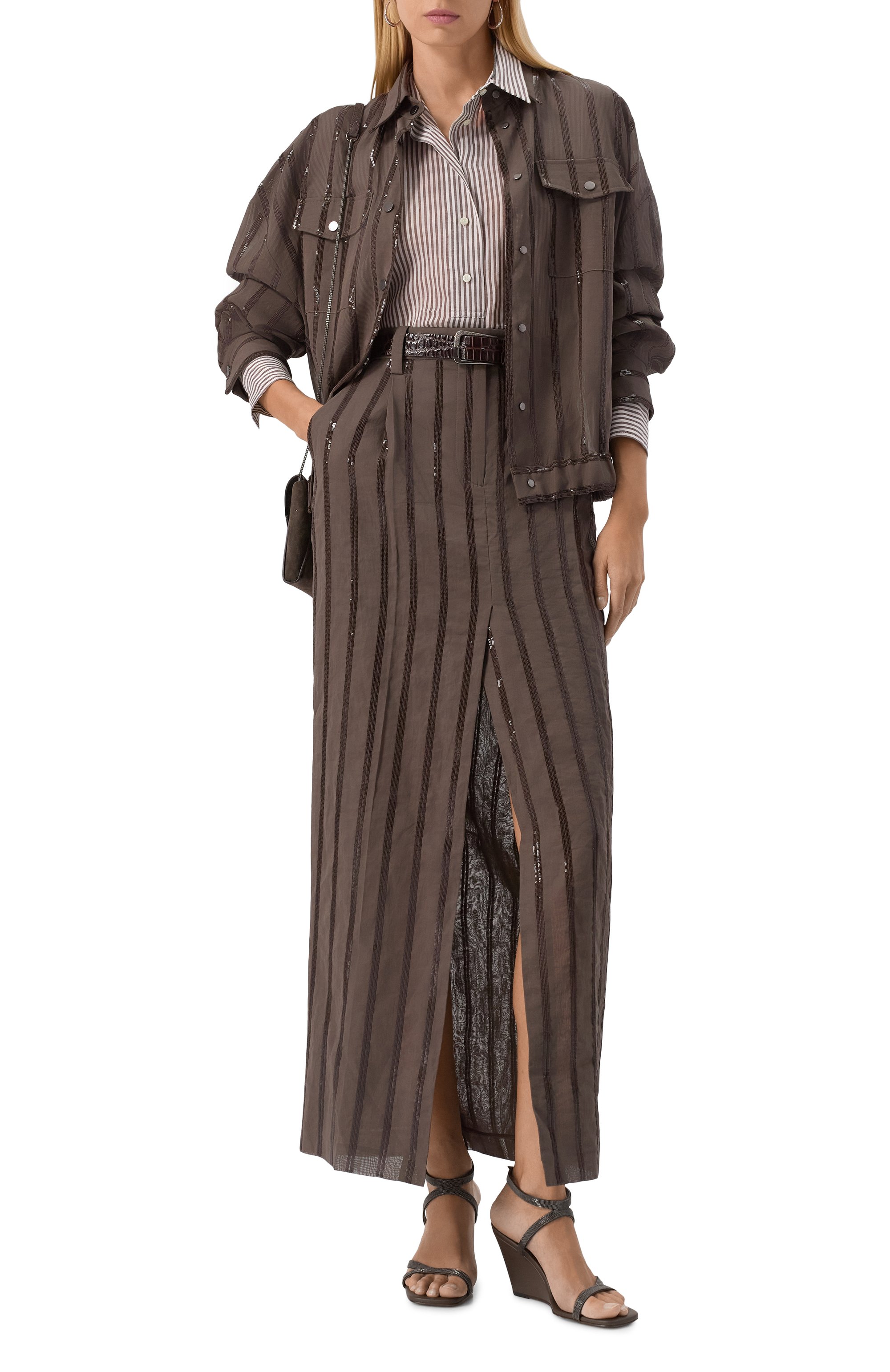 Хлопковая юбка BRUNELLO CUCINELLI, арт. MH911G3786, фото 2