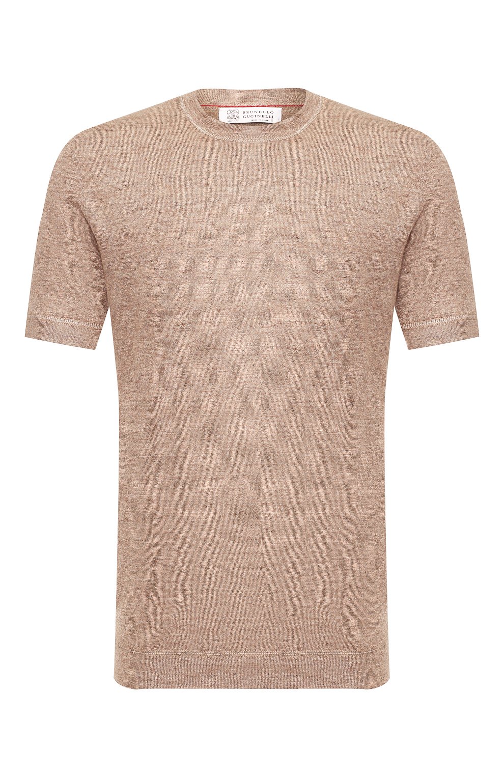 Футболка изо льна и хлопка BRUNELLO CUCINELLI, арт. M2L12620, фото 1
