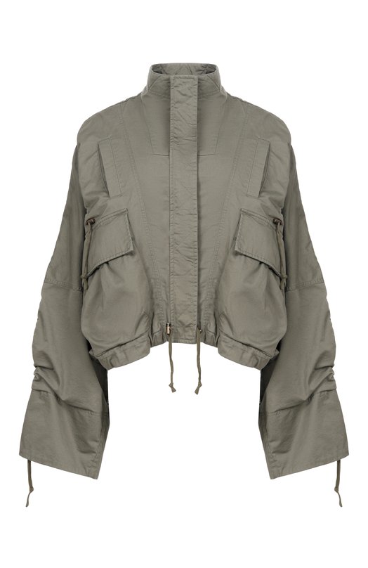 Хлопковая куртка Balmain GF0TI030/CG65 Хаки GF0TI030/CG65