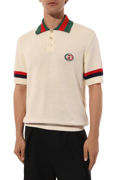 Хлопковое поло GUCCI, арт. 739954/XKC90, фото 3