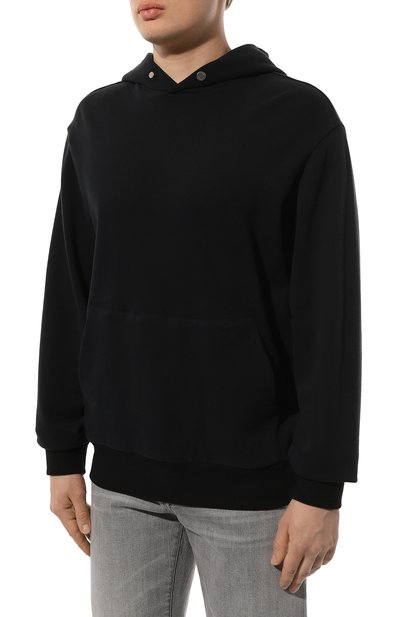 Худи из хлопка и кашемира ZEGNA черного цвета по цене 97250 руб., арт. UD521A7/D852, фото 3 Худи из хлопка и кашемира ZEGNA, арт. UD521A7/D852, фото 3