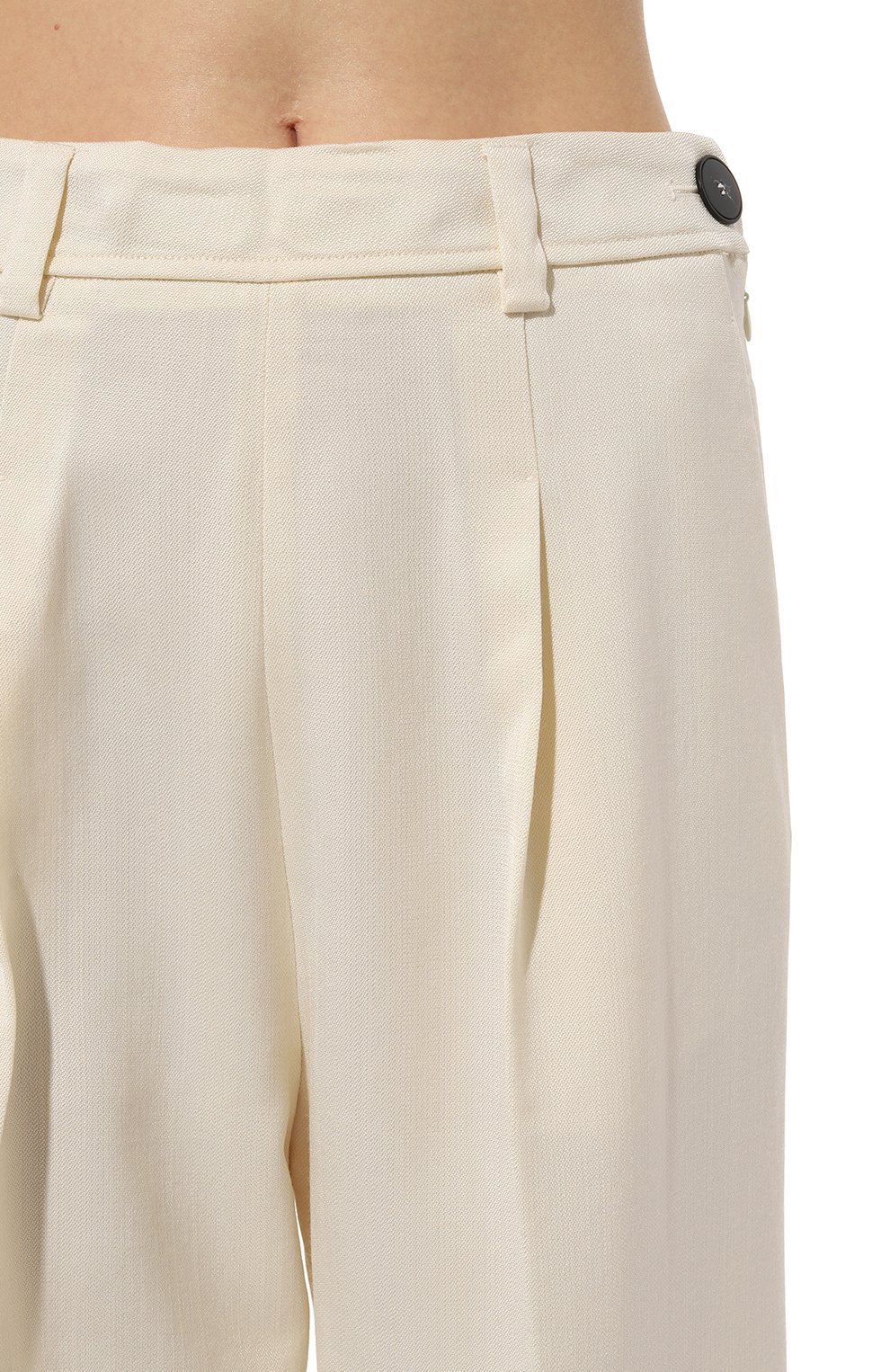 Брюки из вискозы и кашемира FORTE_FORTE кремового цвета по цене 47650 руб., арт. 10632, фото 5 Брюки из вискозы и кашемира FORTE_FORTE, арт. 10632, фото 5
