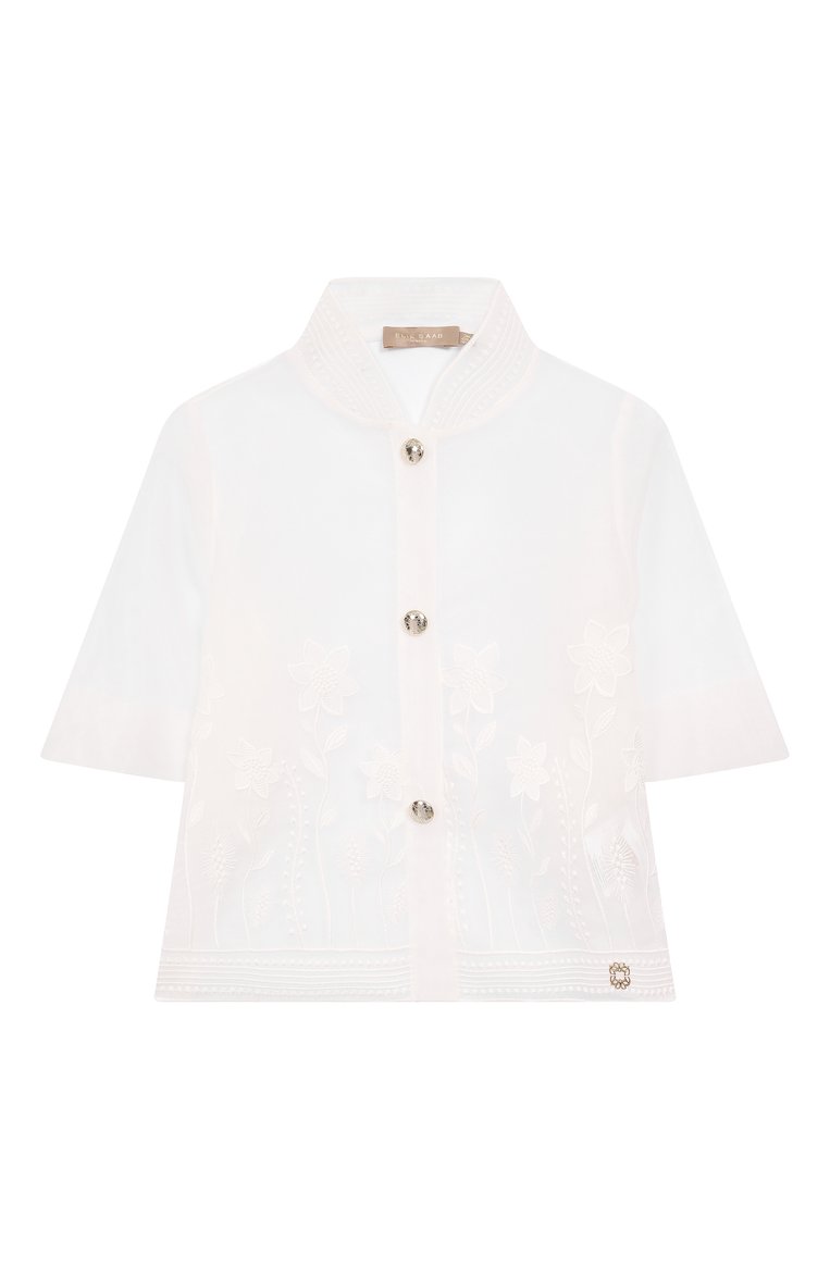 Детский жакет ELIE SAAB JUNIOR моло�чного цвета, арт. EFGC009 TS1025 | Фото 1 (Материал внешний: Синтетический материал; Рукава: Длинные; Девочки Кросс-КТ: Жакет-одежда; Автоматизация ТО: Проставлено; Автоматизация состава: Проставлено; Ростовка одежда: 6 лет | 116 см, 8 лет | 128 см, 10 - 11 лет | 140 - 146см, 12 лет | 152 см, 13 - 15 лет | 158 см, 16 лет | 164 см)