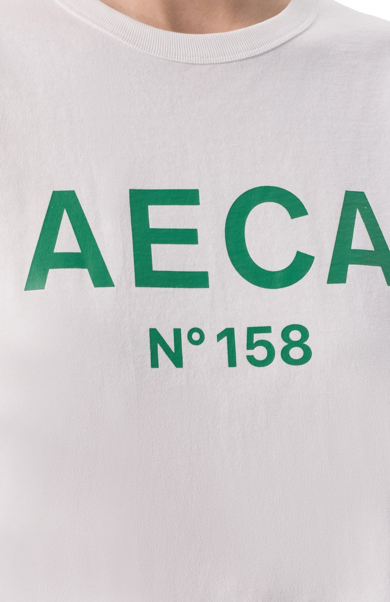 Хлопковая футболка AECA WHITE, арт. AWCMSSBBTTSST005A2.WHITE/GREEN (M), фото 1