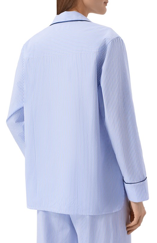 Хлопковая рубашка Officine Generale S26WSHI003 Голубой  S26WSHI003 Фото 4