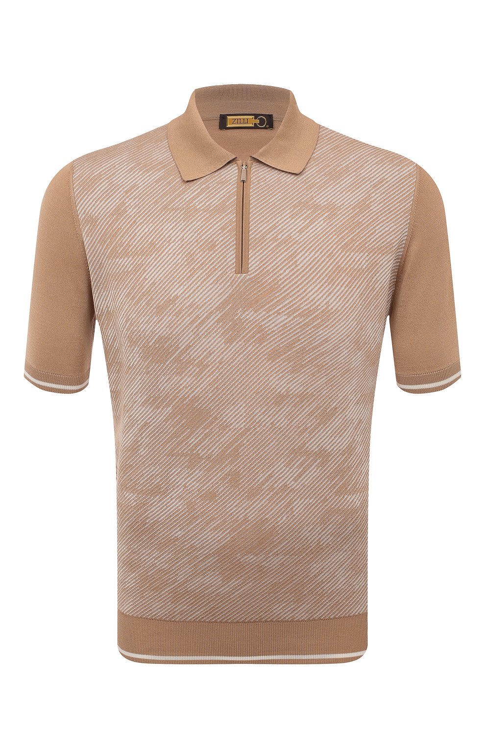 Поло из шелка и хлопка ZILLI, арт. MBZ-PZ122-JACQ1/MC01, фото 1