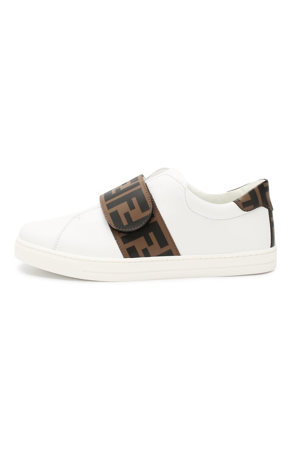 Кожаные кеды с застежками велькро FENDI, арт. JMR296/A7N4/28-35, фото 2