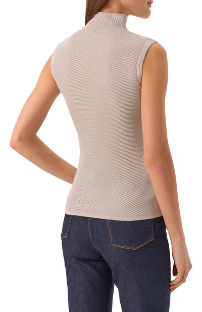 Шелковый топ COLOMBO бежевого цвета по цене 86250 руб., арт. MA04891/4-120AN, фото 4 Шелковый топ COLOMBO, арт. MA04891/4-120AN, фото 4