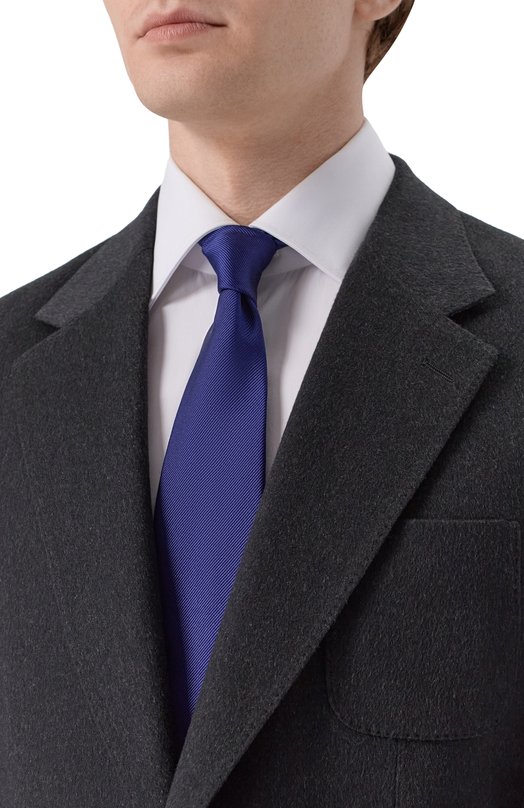 Шелковый галстук Zilli CRAV02M0600VPL000 Синий  CRAV02M0600VPL000 Фото 2