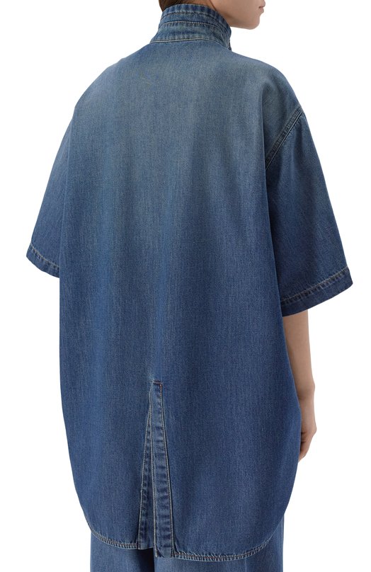 Джинсовая рубашка Darkpark WSH37 TBL01W075/R0BERTA-TENCEL DENIM C0LLAR SHIRT Синий  WSH37 TBL01W075/R0BERTA-TENCEL DENIM C0LLAR SHIRT Фото 4