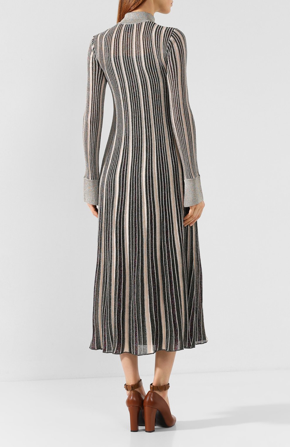 Платье-миди M MISSONI серебряного цвета по цене 99500 руб., арт. 2DG00316/2K004P, фото 4 Платье-миди M MISSONI, арт. 2DG00316/2K004P, фото 4