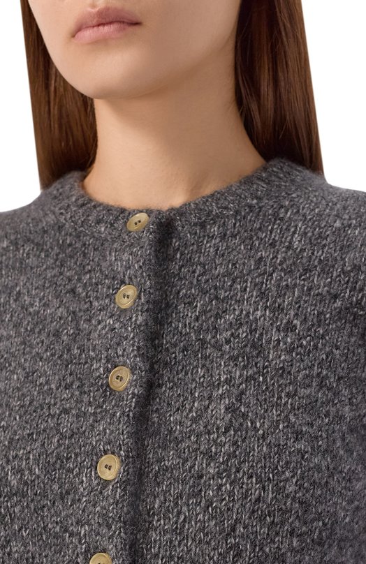 Кардиган из кашемира и шелка arch4 KNCD2594C Серый  KNCD2594C Фото 5