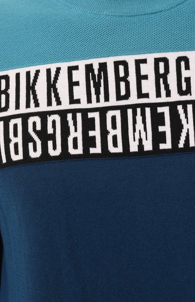 Хлопковый джемпер DIRK BIKKEMBERGS синего цвета по цене 26950 руб., арт. C S 52G 10 X 1472, фото 5 Хлопковый джемпер DIRK BIKKEMBERGS, арт. C S 52G 10 X 1472, фото 5