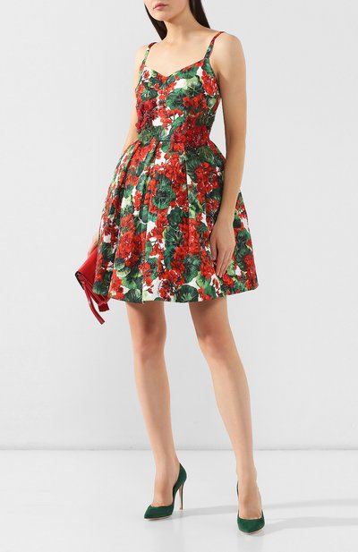 Платье из смеси хлопка и вискозы DOLCE & GABBANA, арт. F67G0Z/HSMY7, фото 2