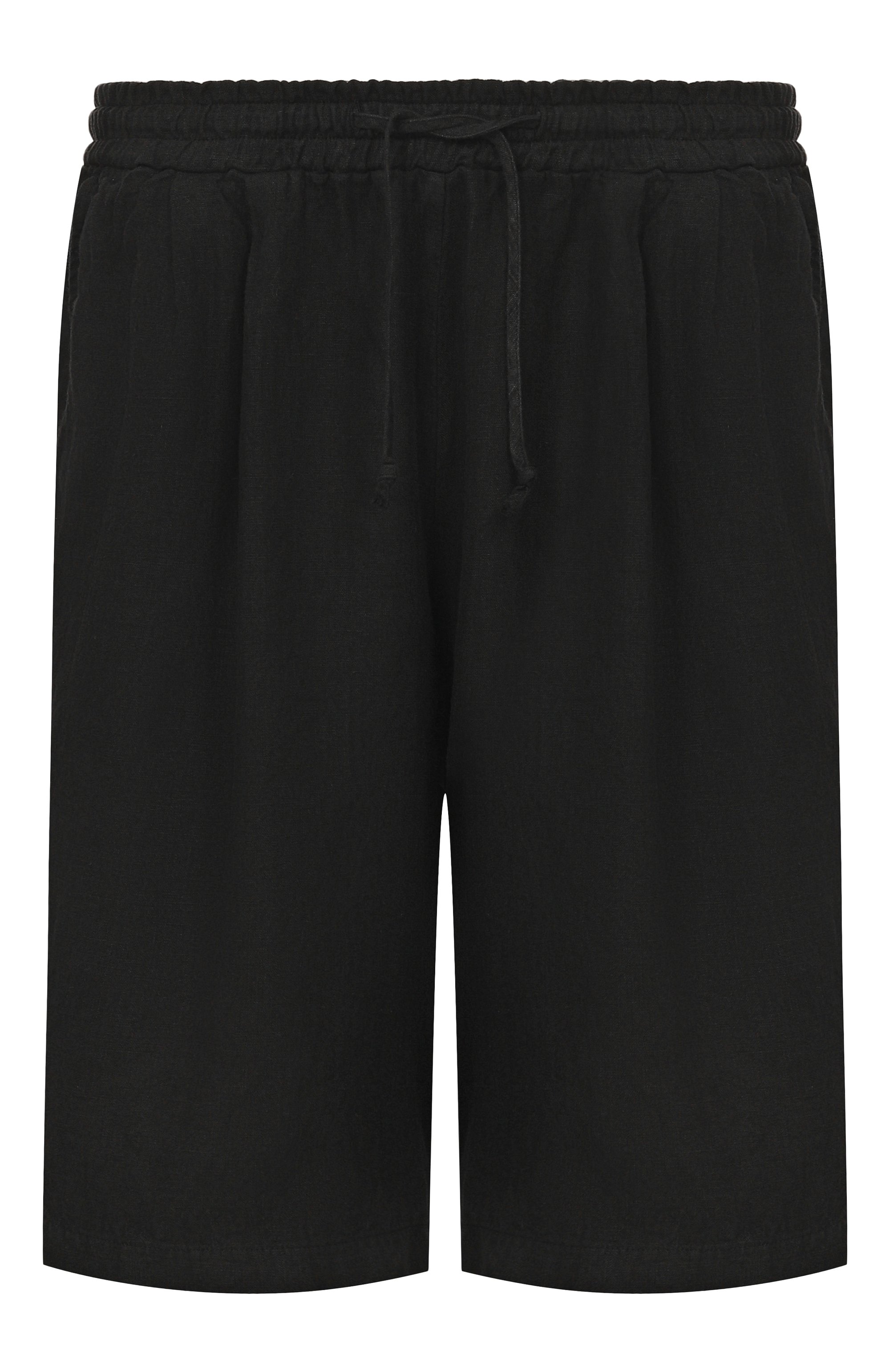 Льняные шорты NEVER ENOUGH черного цвета по цене 26150 руб., арт. 2B6M512-148/MPA079 W142, фото 1 Льняные шорты NEVER ENOUGH, арт. 2B6M512-148/MPA079 W142, фото 1