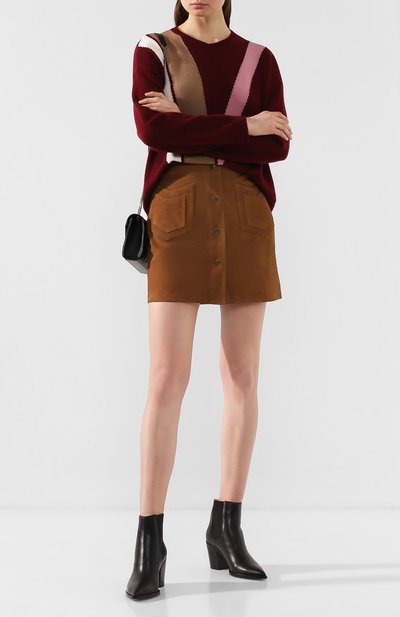 Замшевая юбка SAINT LAURENT, арт. 602763/YC2AY, фото 2