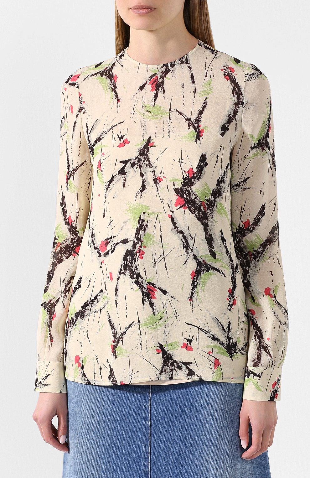 Блузка из вискозы PRADA, арт. P933H-1WWP-F0324, фото 3