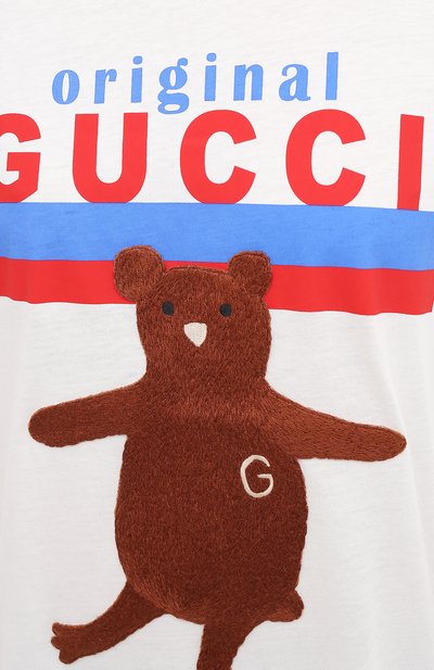 Хлопковая футболка GUCCI, арт. 615044/XJCRH, фото 5