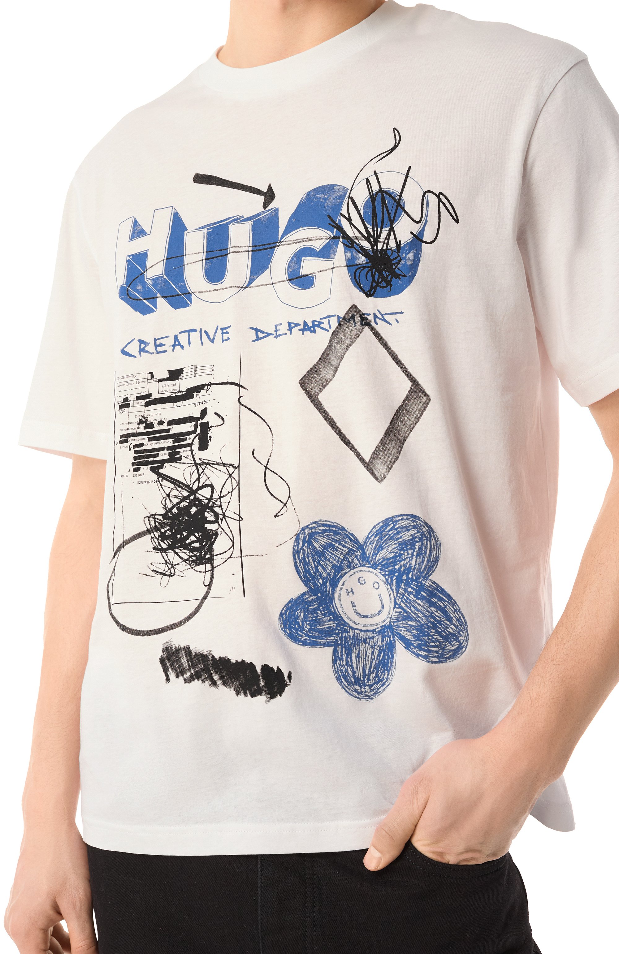 Хлопковая футболка HUGO BLUE, арт. 50533529, фото 5