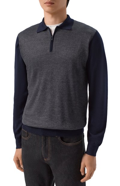 Поло из шерсти и шелка CORNELIANI, арт. 28M587/2A25144, фото 3