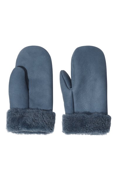 Варежки из овчины MASLOV синего цвета по цене 18040 руб., арт. М01, фото 2 Варежки из овчины MASLOV, арт. М01, фото 2