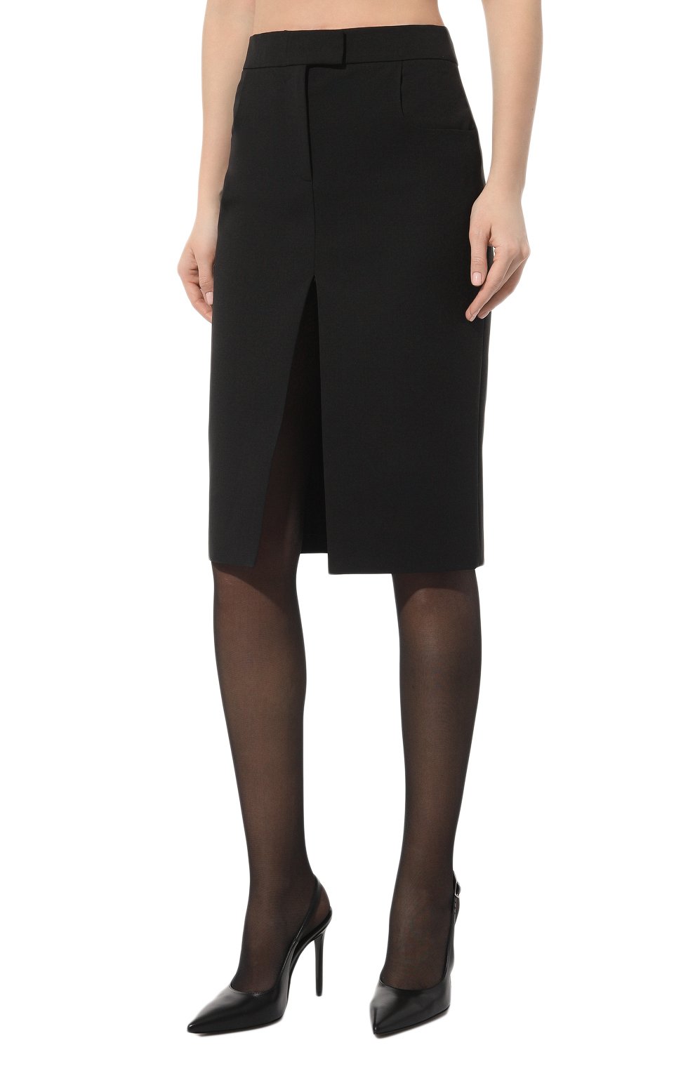 Шерстяная юбка BORNE BOURGEOIS черного цвета по цене 41700 руб., арт. SW-SK-BO-5006, фото 3 Шерстяная юбка BORNE BOURGEOIS, арт. SW-SK-BO-5006, фото 3