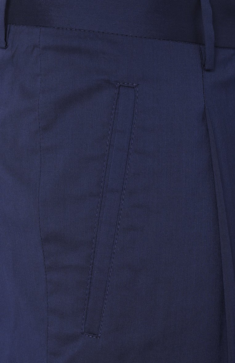 Мужские брюки из хлопка и шелка CORNELIANI темно-синего цвета, арт. 254545-2514528 | Фото 6 (Материал внешний: Шелк, Хлопок; Длина (брюки, джинсы): Стандартные; Случай: Повседневный; Стили: Кэжуэл; Автоматизация ТО: Проставлено; Автоматизация состава: Проставлено)
