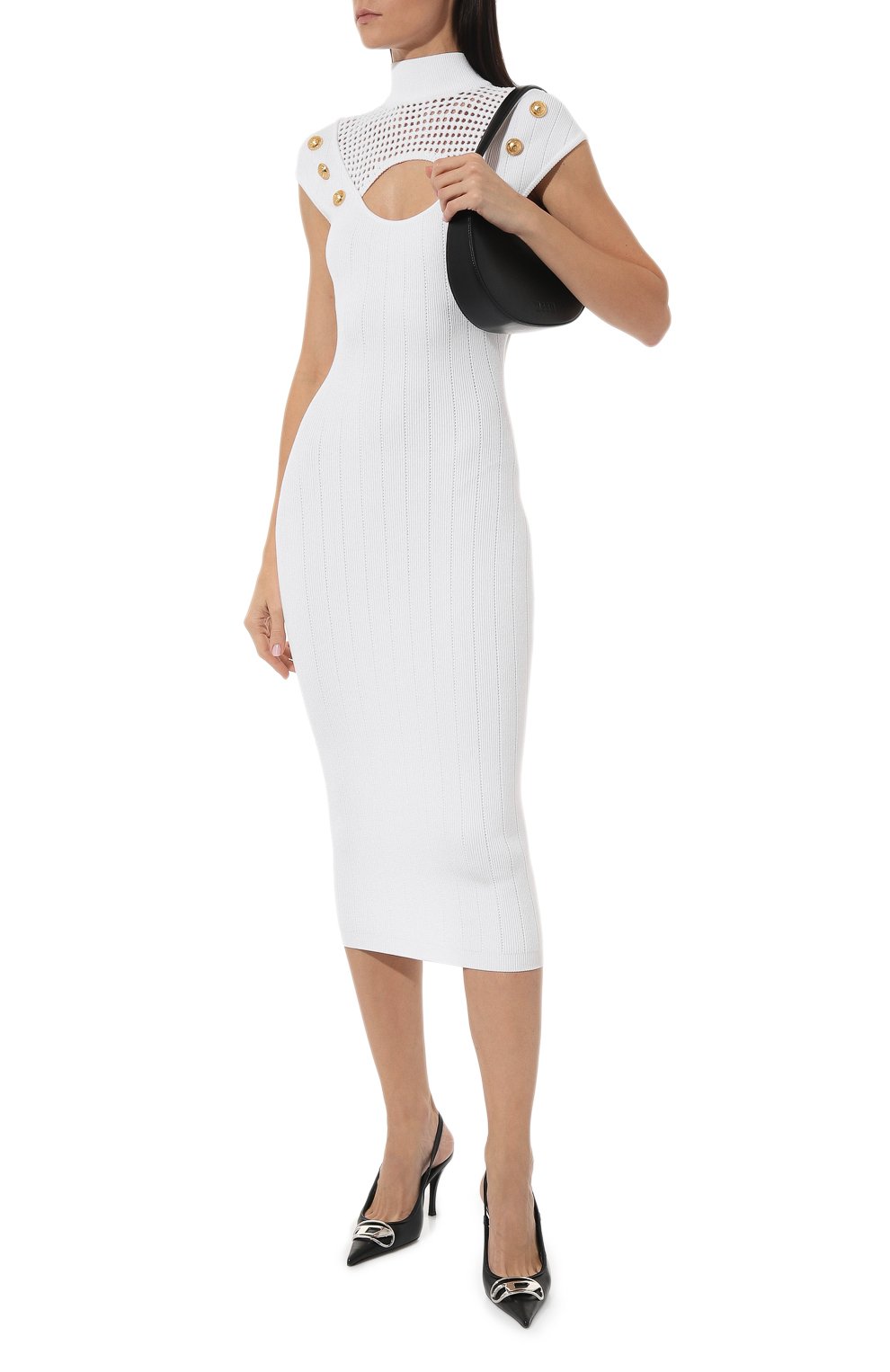 Платье из вискозы BALMAIN, арт. AF0RK025KE17, фото 2