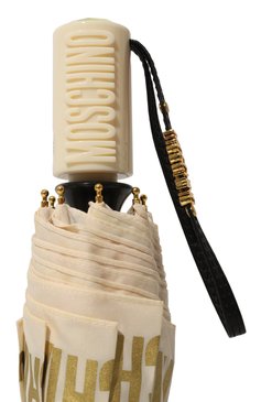 Женский складной зонт MOSCHINO кремвого цвета, арт. 8610 0PENCL0SE | Фото 5 (Материал: Металл, Текстиль, Синтетический материал; Материал сплава: Проставлено; Нос: Не проставлено)