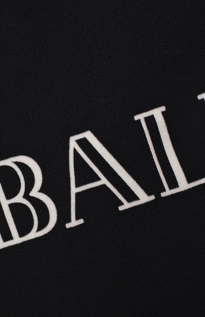 Хлопковое худи с логотипом бренда BALMAIN темно-синего цвета по цене 23600 руб., арт. S8E/8005/J168, фото 3 Хлопковое худи с логотипом бренда BALMAIN, арт. S8E/8005/J168, фото 3