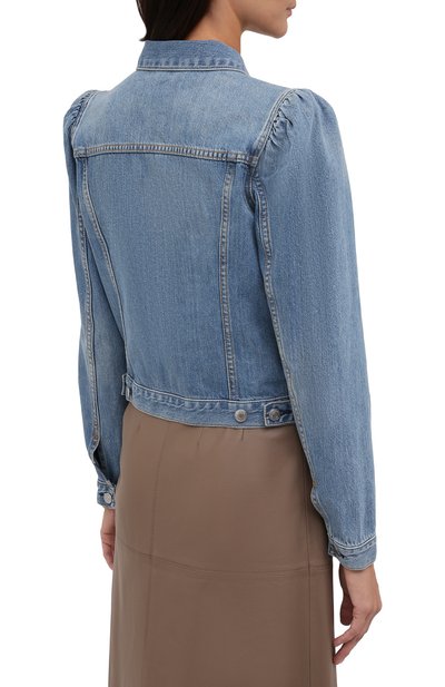 Джинсовая куртка 7 FOR ALL MANKIND голубого цвета по цене 34050 руб., арт. JSK44510SM, фото 4 Джинсовая куртка 7 FOR ALL MANKIND, арт. JSK44510SM, фото 4
