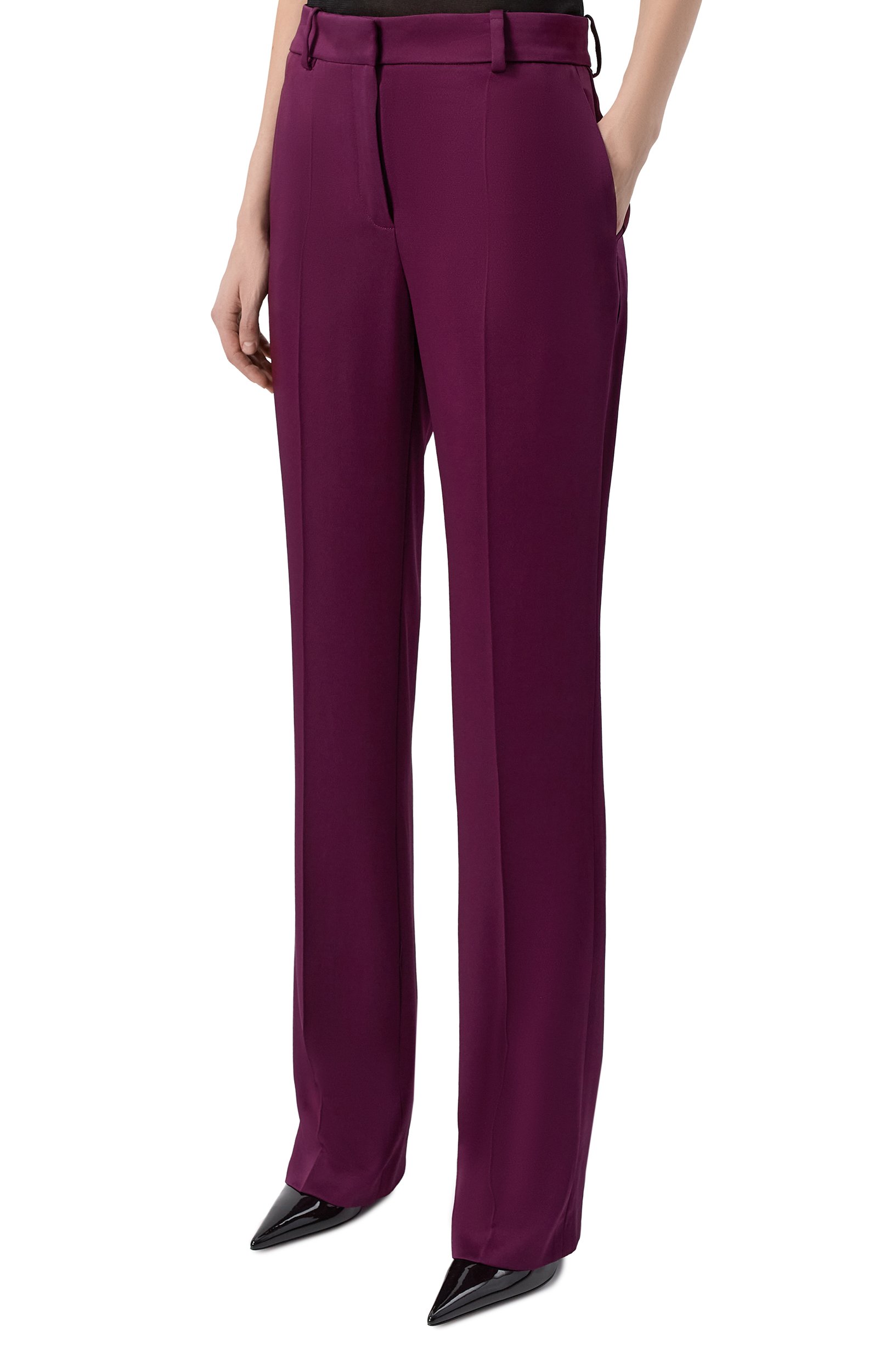 Брюки NINA RICCI фиолетового цвета по цене 92800 руб., арт. 26ACPA018/AC0125, фото 3 Брюки NINA RICCI, арт. 26ACPA018/AC0125, фото 3