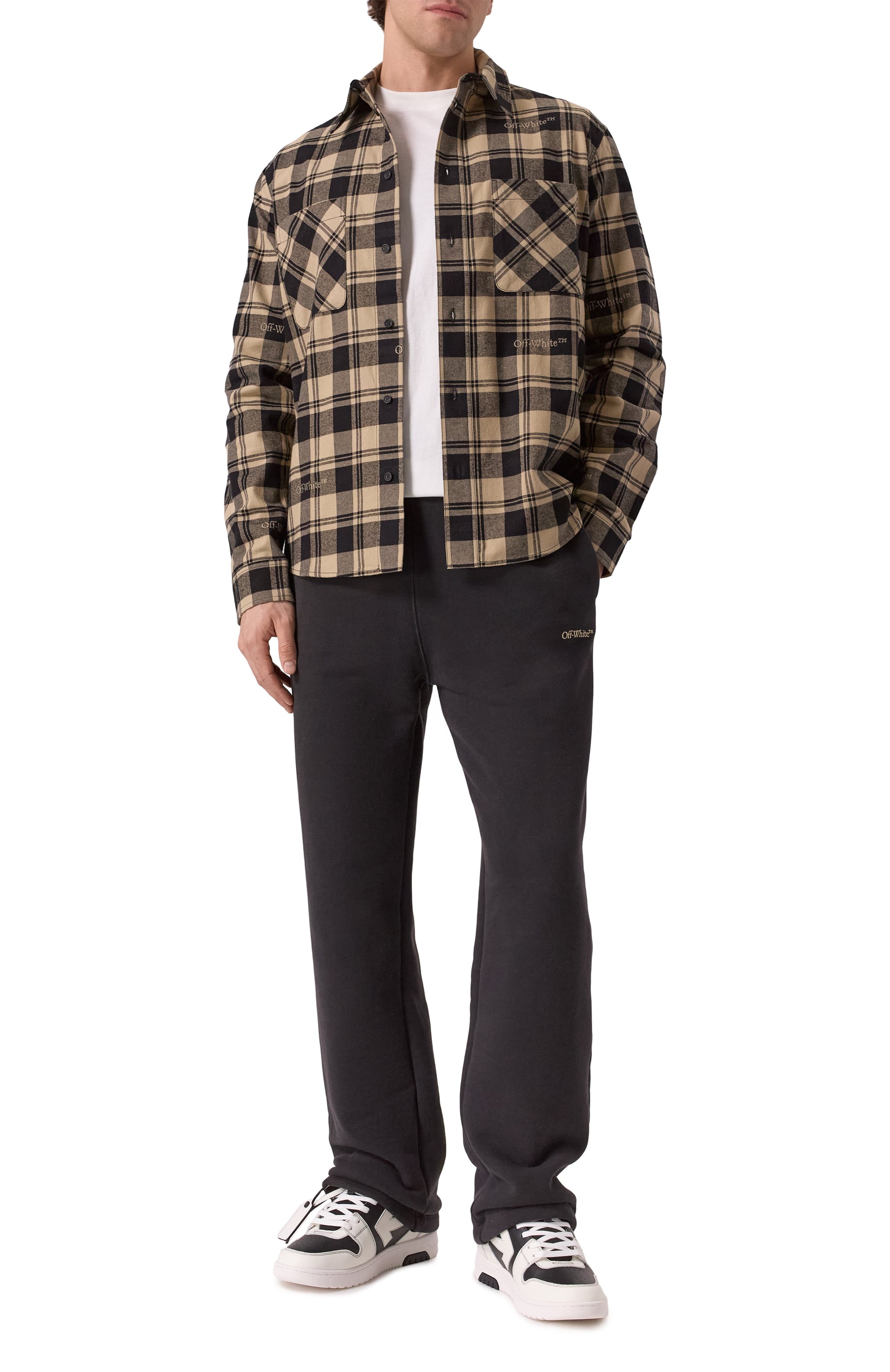 Хлопковая рубашка OFF-WHITE, арт. 0MGE030C99FAB001, фото 2