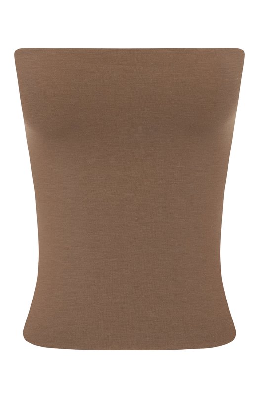 Хлопковый топ Brunello Cucinelli MPT1802B19 Коричневый MPT1802B19