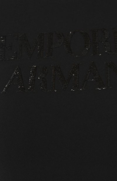 Хлопковая футболка EMPORIO ARMANI черного цвета по цене 11700 руб., арт. 3G2T86/2JQAZ, фото 5 Хлопковая футболка EMPORIO ARMANI, арт. 3G2T86/2JQAZ, фото 5